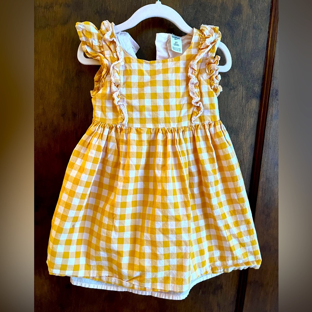 OshKosh 2T yellow plaid dress